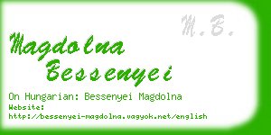 magdolna bessenyei business card